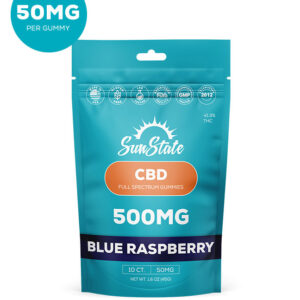 CBD Full Spectrum 50mg Gummy Blue Raspberry Grab N' Go Bag